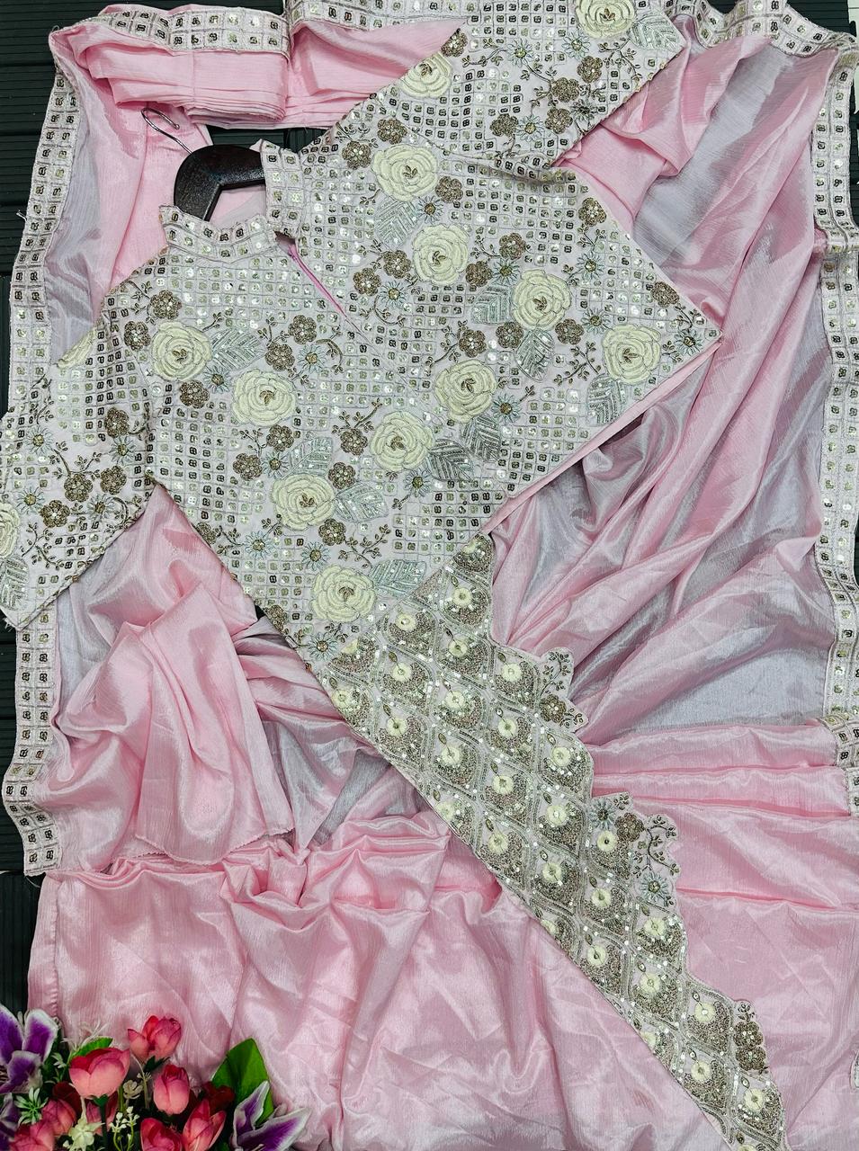 Embroidery cording work